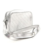 Metallic Sakai Be Green Calfskin Diagonal Stitched Small Blondie Shoulder Bag Silver - Image 3