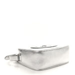Metallic Sakai Be Green Calfskin Diagonal Stitched Small Blondie Shoulder Bag Silver - Image 4