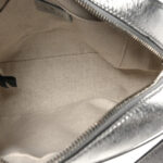 Metallic Sakai Be Green Calfskin Diagonal Stitched Small Blondie Shoulder Bag Silver - Image 5