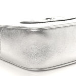 Metallic Sakai Be Green Calfskin Diagonal Stitched Small Blondie Shoulder Bag Silver - Image 8