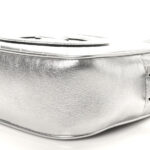 Metallic Sakai Be Green Calfskin Diagonal Stitched Small Blondie Shoulder Bag Silver - Image 9