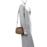Monogram Azalea Calfskin Matelasse Diagonal Small GG Marmont Chain Shoulder Bag Beige Ebony New Cherry Red - Image 2
