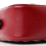 Monogram Azalea Calfskin Matelasse Diagonal Small GG Marmont Chain Shoulder Bag Beige Ebony New Cherry Red - Image 11