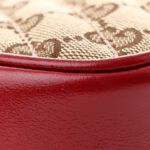 Monogram Azalea Calfskin Matelasse Diagonal Small GG Marmont Chain Shoulder Bag Beige Ebony New Cherry Red - Image 13
