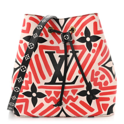 Monogram Giant Crafty NeoNoe MM Creme Rouge Black