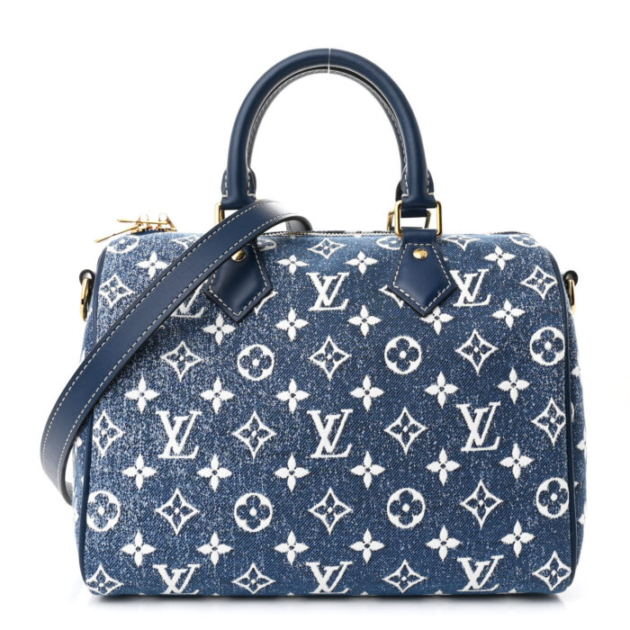 Monogram Jacquard Denim Speedy Bandouliere 25 Bleu - Image 1