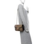 Monogram Matelasse Diagonal Small GG Marmont Shoulder Bag Beige Black - Image 2