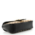Monogram Matelasse Diagonal Small GG Marmont Shoulder Bag Beige Black - Image 4