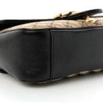 Monogram Matelasse Diagonal Small GG Marmont Shoulder Bag Beige Black - Image 9