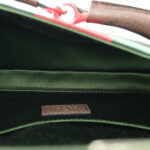 Monogram Textured Dollar Calfskin Heavy Grosgrain Web Medium Maxi Horsebit Chain Shoulder Bag Beige Ebony New Acero - Image 5