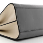 Nappa Bamboo Web Mini Nymphaea Top Handle Bag Deep Grey Mystic White - Image 12