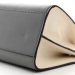 Nappa Bamboo Web Mini Nymphaea Top Handle Bag Deep Grey Mystic White - Image 13
