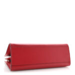 Nappa Bamboo Web Small Nymphaea Top Handle Bag Hibiscus Red - Image 4