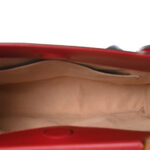 Nappa Bamboo Web Small Nymphaea Top Handle Bag Hibiscus Red - Image 5