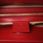 Nappa Bamboo Web Small Nymphaea Top Handle Bag Hibiscus Red - Image 6
