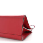 Nappa Bamboo Web Small Nymphaea Top Handle Bag Hibiscus Red - Image 10