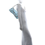 Nappa Vertical Matelasse Medium Maxi Horsebit Chain Shoulder Bag Crystal Snow - Image 2