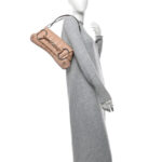 Nappa Vertical Matelasse Medium Maxi Horsebit Chain Shoulder Bag Rose Beige - Image 2