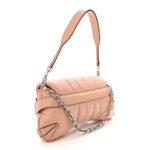 Nappa Vertical Matelasse Medium Maxi Horsebit Chain Shoulder Bag Rose Beige - Image 3
