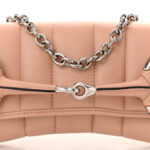 Nappa Vertical Matelasse Medium Maxi Horsebit Chain Shoulder Bag Rose Beige - Image 8