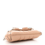 Nappa Vertical Matelasse Small Maxi Horsebit Chain Shoulder Bag Beige - Image 5