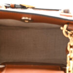 New Canvas Charisma Calfskin Crystal GG Monogram Mini Diana Tote Bag Camel Ebony - Image 5