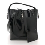 Patent Calfskin Le 37 Bucket Bag Black - Image 3