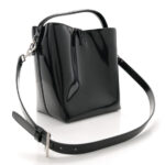 Patent Calfskin Le 37 Bucket Bag Black - Image 4