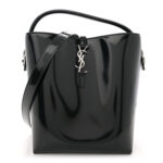 Patent Calfskin Le 37 Bucket Bag Black