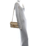 Raffia Elaphe Matelasse Small GG Marmont Shoulder Bag Natural Cream Brown - Image 2