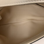 Roxy Calfskin Blondie Chain Shoulder Flap Bag Mystic White - Image 5