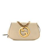 Roxy Calfskin Blondie Chain Shoulder Flap Bag Mystic White