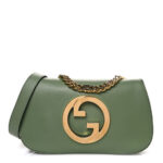 Roxy Calfskin Blondie Chain Shoulder Flap Bag Salamander Green - Image 13