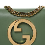 Roxy Calfskin Blondie Chain Shoulder Flap Bag Salamander Green - Image 8