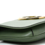Roxy Calfskin Blondie Chain Shoulder Flap Bag Salamander Green - Image 9