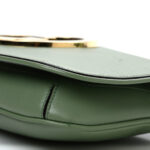 Roxy Calfskin Blondie Chain Shoulder Flap Bag Salamander Green - Image 10