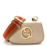 Roxy Calfskin Web Mini Blondie Shoulder Bag White