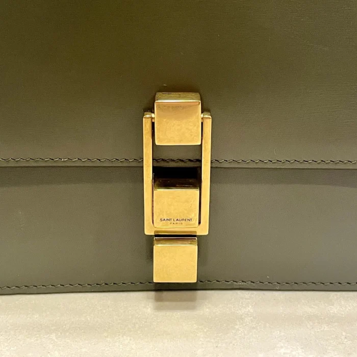 SAINT LAURENT Le Carré Bag in Olive Green - Image 7