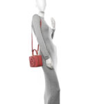 Sakai Be Green Calfskin Diagonal Stitched Blondie Top Handle Bag Pink - Image 2