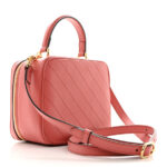 Sakai Be Green Calfskin Diagonal Stitched Blondie Top Handle Bag Pink - Image 3