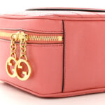 Sakai Be Green Calfskin Diagonal Stitched Blondie Top Handle Bag Pink - Image 9