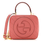 Sakai Be Green Calfskin Diagonal Stitched Blondie Top Handle Bag Pink