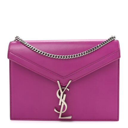 Smooth Calfskin Monogram Cassandra Clasp Bag Electric Fuchsia