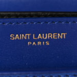 Smooth Calfskin Suede Monogram Cassandra Clasp Bag Bleu Saphir - Image 6