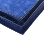 Smooth Calfskin Suede Monogram Cassandra Clasp Bag Bleu Saphir - Image 9
