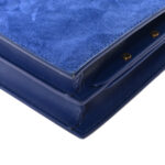 Smooth Calfskin Suede Monogram Cassandra Clasp Bag Bleu Saphir - Image 10