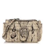 Snakeskin Matelasse Aria Small GG Marmont Shoulder Bag Roccia - Image 4