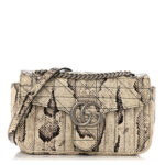 Snakeskin Matelasse Aria Small GG Marmont Shoulder Bag Roccia