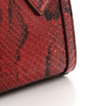 Snakeskin Mini Diana Tote Bag Red - Image 13