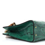 Snakeskin Small Diana Tote Bag Green - Image 8